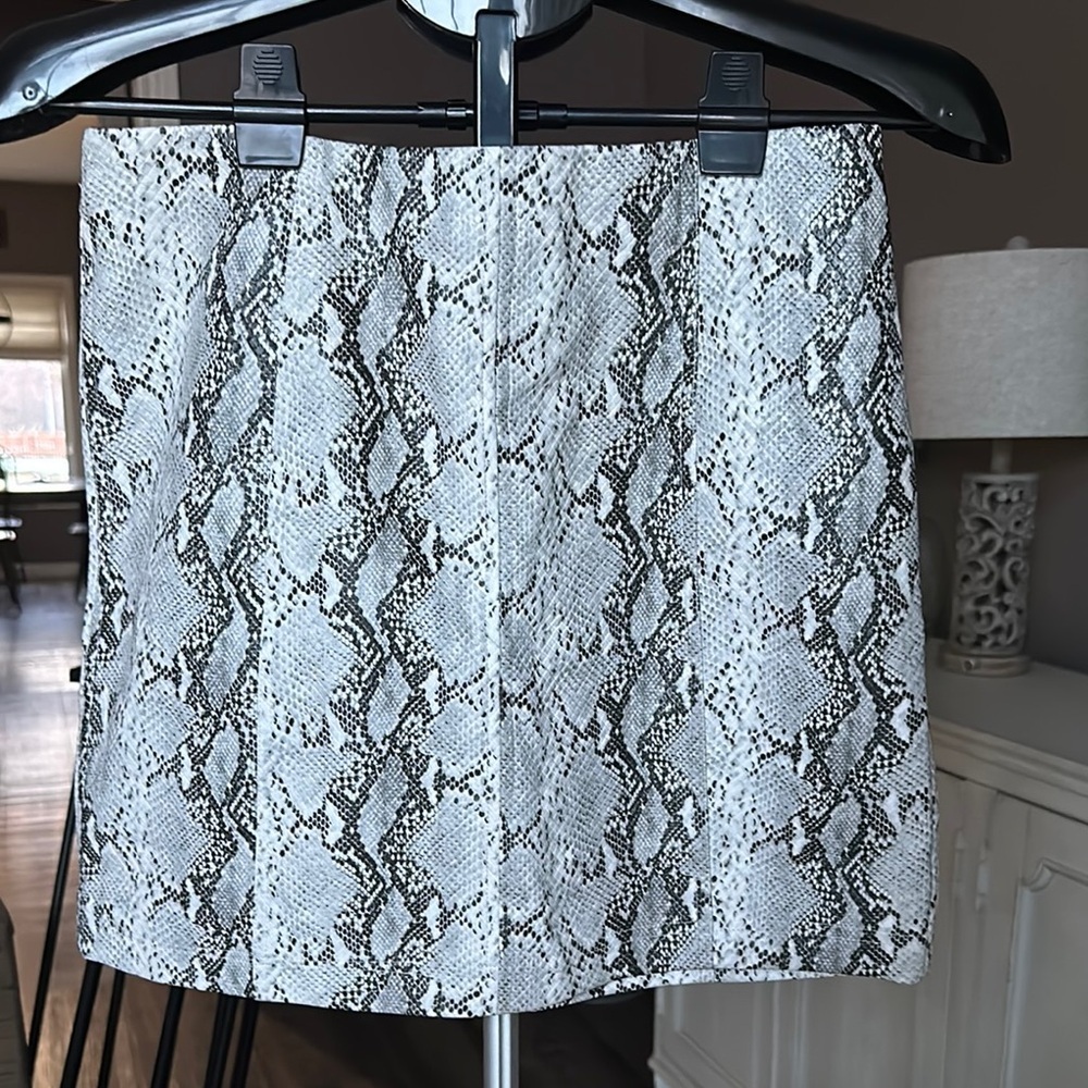 AKIRA Snake Print Mini Skirt